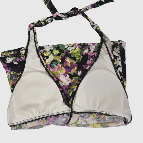 Love your Assets SARAH Blakely Halter Tie Tankini Swim Top Size Small Floral - Picture 10 of 13
